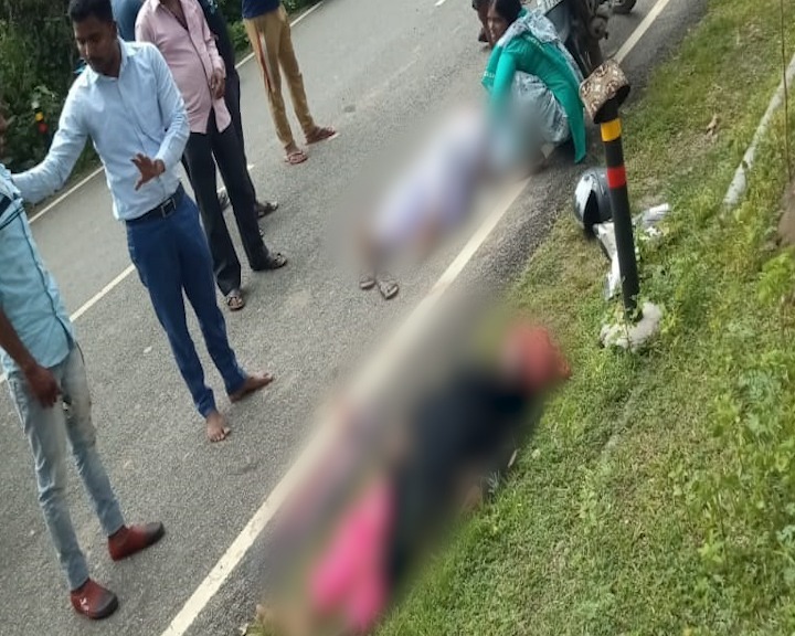 सड़क दुर्घटना में महिला की मौत,एक की स्थिति गंभीर....