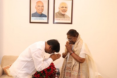 निर्वाचित राष्ट्रपति द्रौपदी मुर्मू से CM हेमंत सोरेन ने की मुलाकात