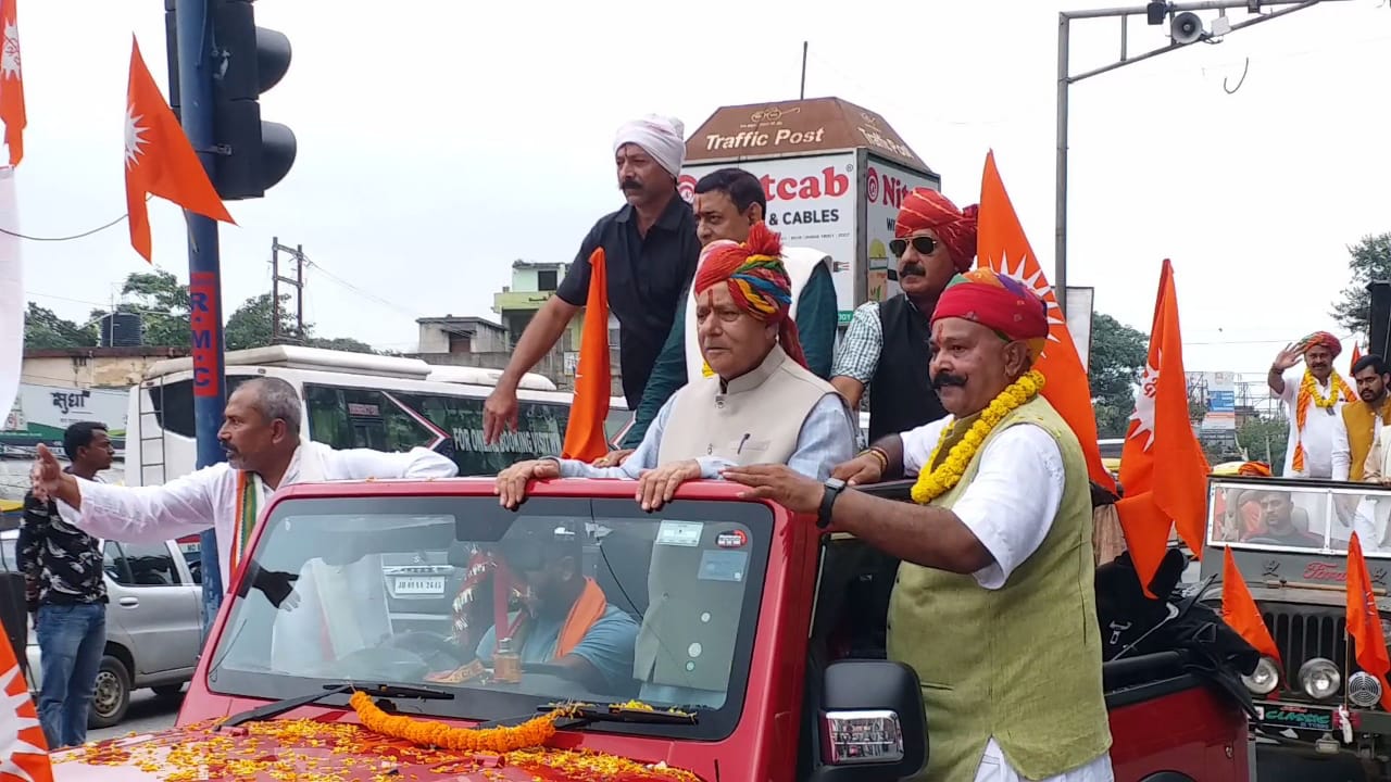 रांची पहुंची क्षत्रिय महासभा की देशव्यापी रथ यात्रा, अध्यक्ष बोले- आरक्षण का आधार आर्थिक हो