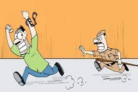 चौकीदार को पीटकर फरार हुआ हाजत में बंद आरोपी