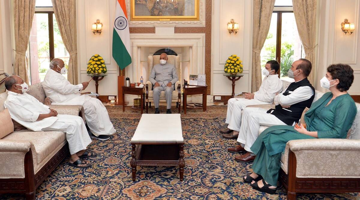 राष्ट्रपति से मिले राहुल और प्रियंका, निष्पक्ष जांच की मांग