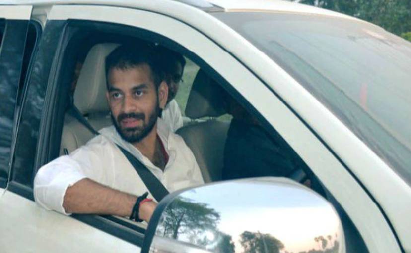 तेज प्रताप यादव की गाड़ी दुर्घटनाग्रस्त, हंगामे के बाद आनन-फानन में पहुंची पुलिस