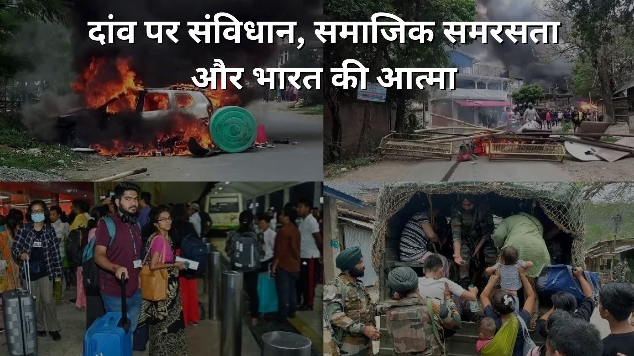 मणिपुर हिंसा-डबल इंजन का ट्रिपल प्रॉब्लम, संकट में संविधान, सामाजिक समरसता और भारत की आत्मा