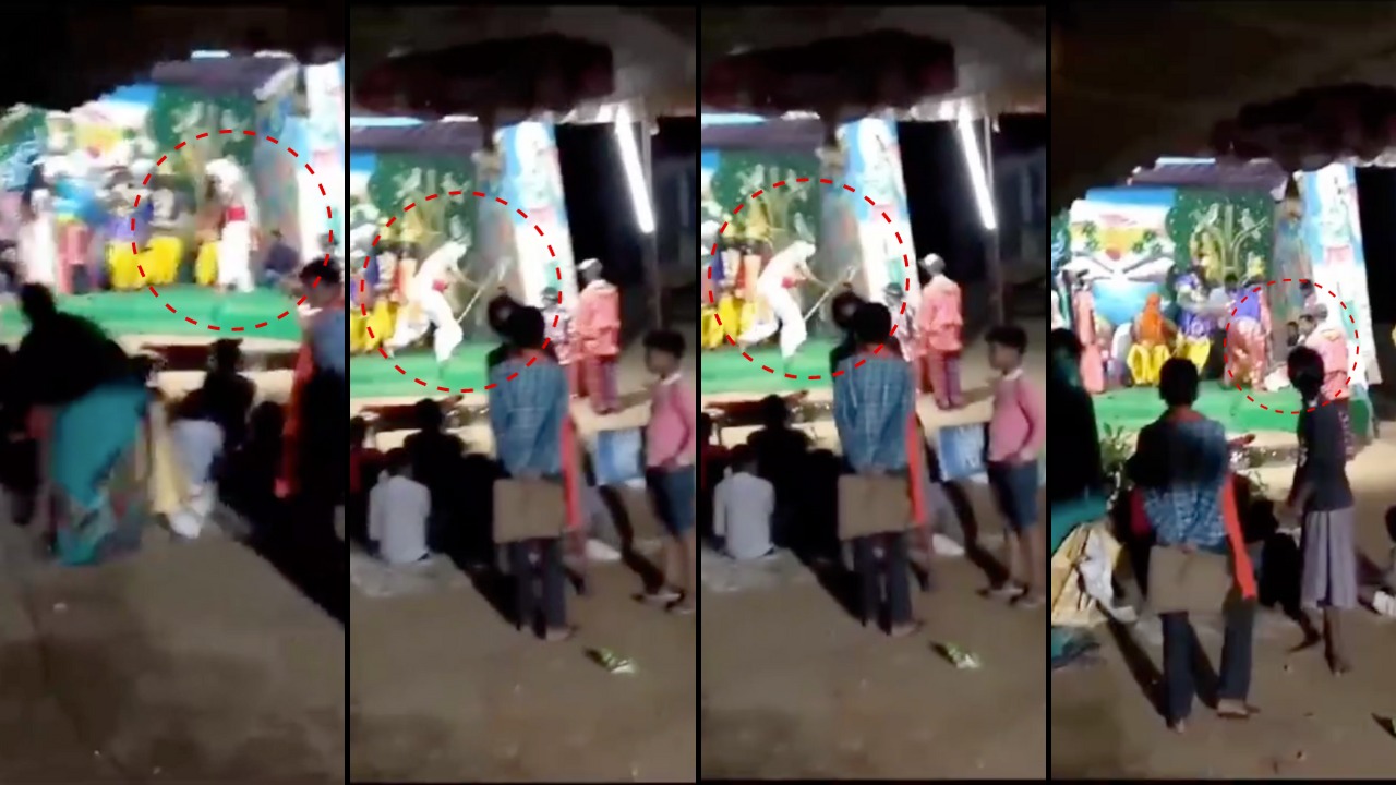 गढ़वा: राम लीला मंच पर परशुराम की मौत, किरदार निभाते-निभाते गिरा कलाकार, वीडियो वायरल