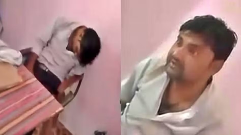 क्लासरूम में कुर्सी पर लुढ़क कर सोता रहा टल्ली टीचर, अभिभावक और छात्रों ने बनाया वीडियो, देखिए 