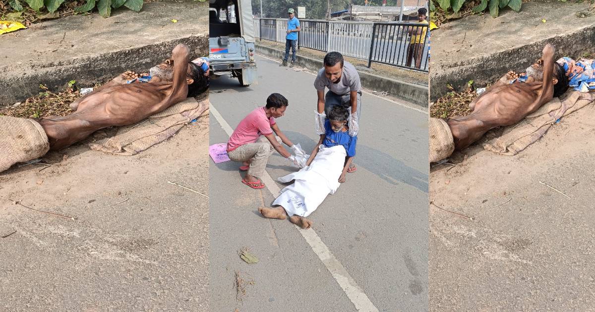 दुमका: पुलिस ने पेश की इंसानियत की नई मिसाल, सड़क किनारे पड़े अधेड़ व्यक्ति को दिया जीवन दान 