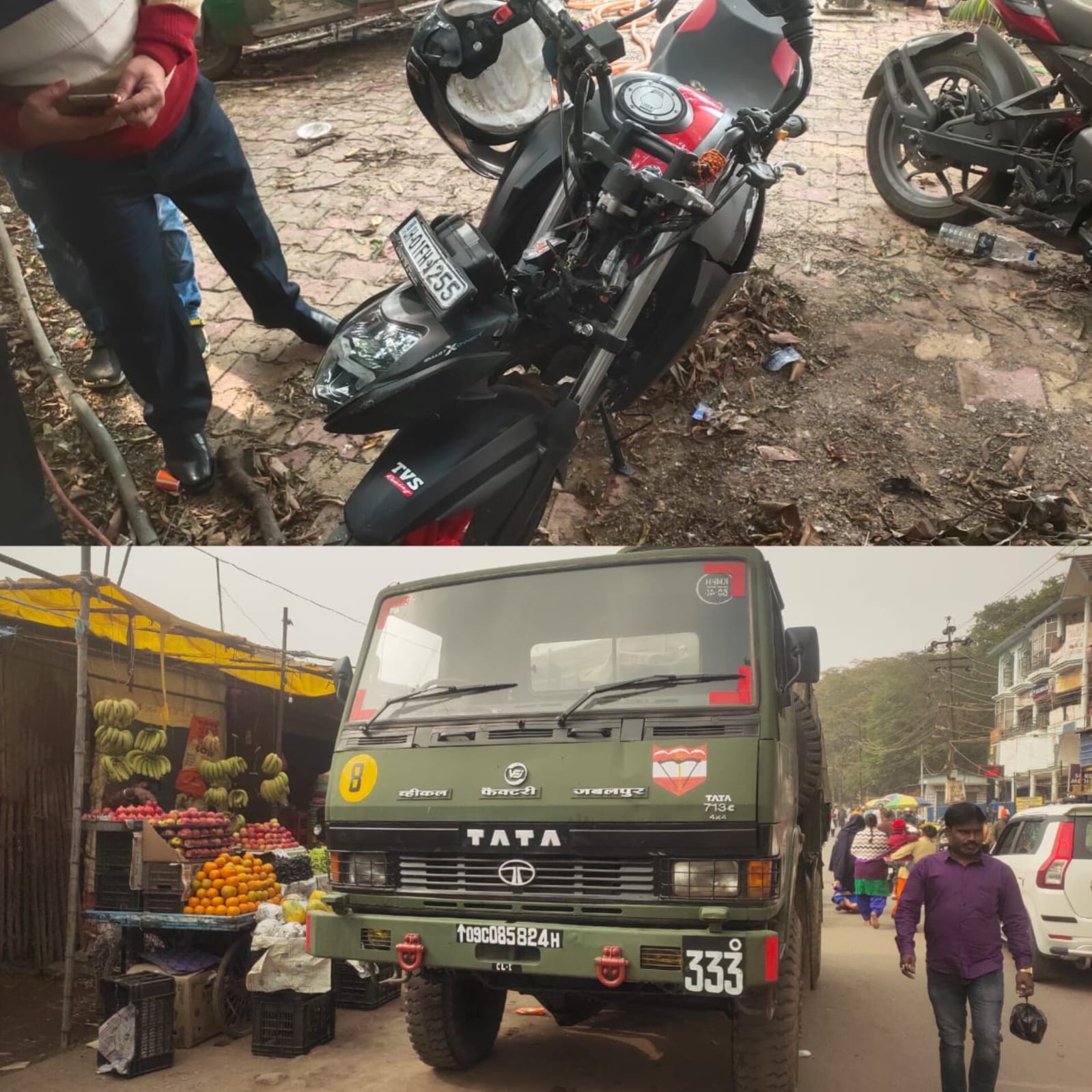 रांची: आर्मी की ट्रक से टकराया बाइक सवार,मौके पर हुई मौत