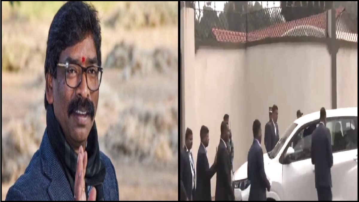 ईडी के अधिकारी हेलमेट लेकर पहुंचे सीएम आवास, हेमंत सोरेन से हो रही है पूछताछ