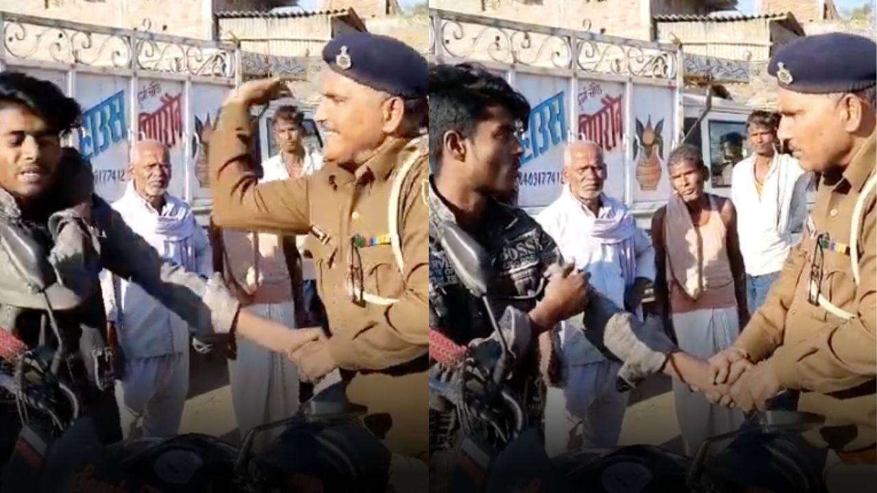 वाहन जांच के दौरान पुलिसकर्मी ने युवक को मारा थप्पड़, पूर्व में भी सस्पेंड हो चुका है पुलिसकर्मी, एसपी ने लिया ये एक्शन