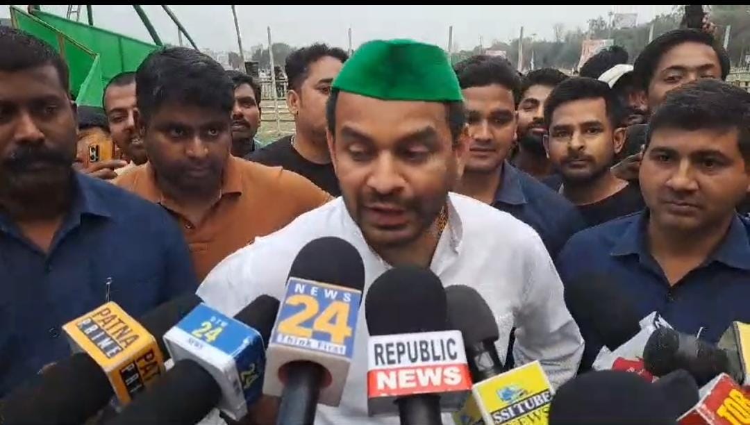 पटना:जन विश्वास महारैली की तैयारियों का जायजा लेने गांधी मैदान पहुंचे तेज प्रताप यादव, कहा- मोदी ने डरकर बिहार का प्रोग्राम बनाया है