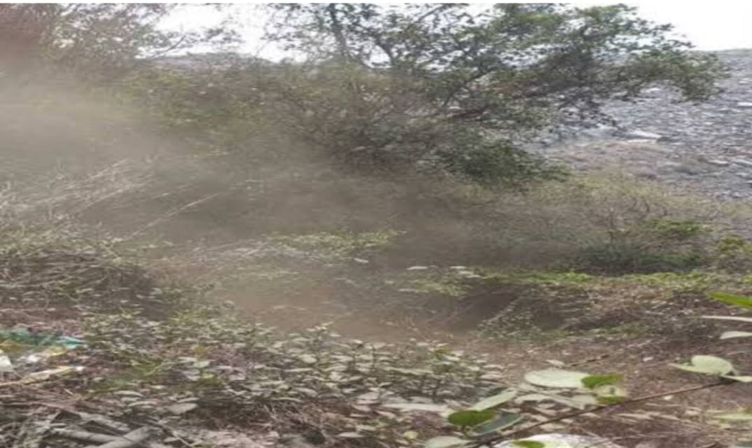 Dhanbad Breaking : बीसीसी एल के भौंरा पावर हाउस के पास फटी जमीन,निकल रही जहरीली गैस