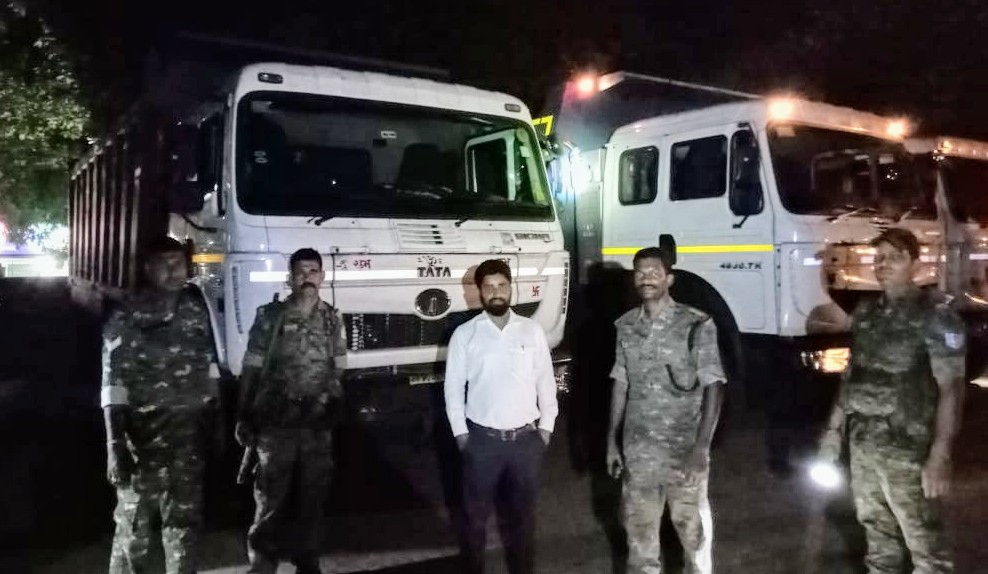 DHANBAD!!अवैध  कोयला ढोते  6 गाड़ियां  जब्त, कतरास थाना में प्राथमिकी