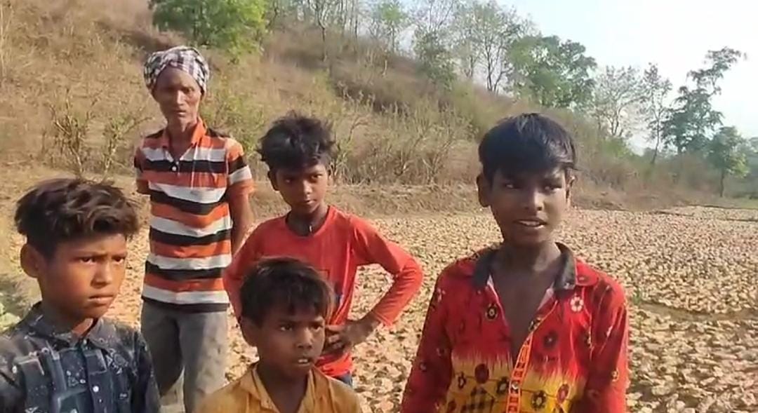 गढ़वा:तपती धूप में खाली पैर बच्चों से करवाई जा रही है बाल मजदूरी, महज 100 रुपयों के लिए दिन भर तोड़ रहे बीडी  पत्ता  