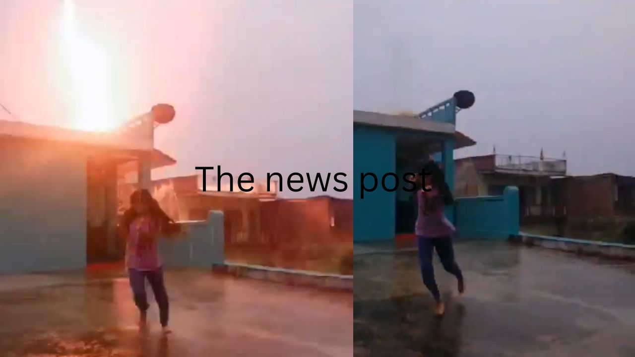 बारिश में भीगने हुए रील्स बना रही थी लड़की, तभी आसमान से गिरी बिजली, कैमरे में कैद हुआ खौफनाक मंजर, देखकर उड़ जायेंगे होश