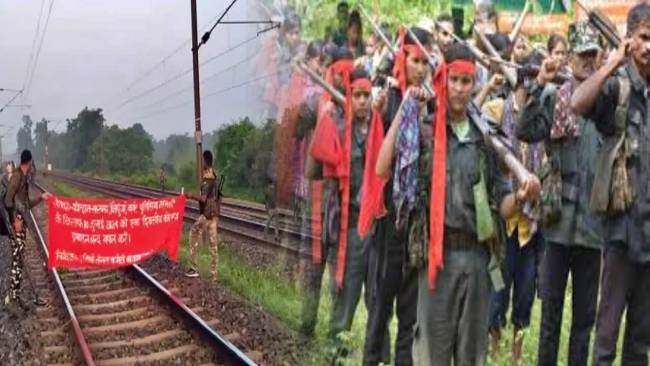 जिस ट्रैक पर आ रही थी एक्सप्रेस ट्रेन, माओवादियों ने उसे रात के अंधेरे में किया क्षतिग्रस्त    