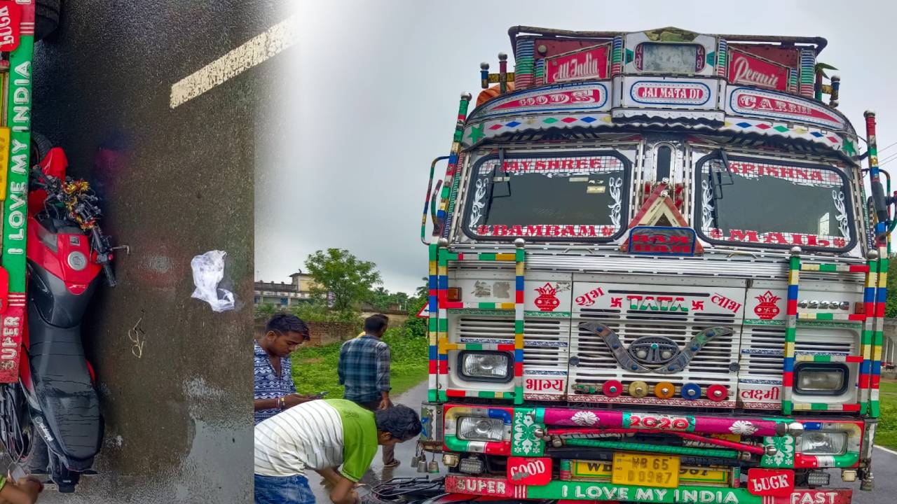 ट्रक और बाइक की जोरदार भिड़ंत, मौके पर बाइक चालक और सवार दोनों की मौत