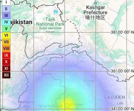 जम्मू कश्मीर में तेज भूकंप के झटके, रेक्टर स्केल पर 4.9 मापी गई तीव्रता