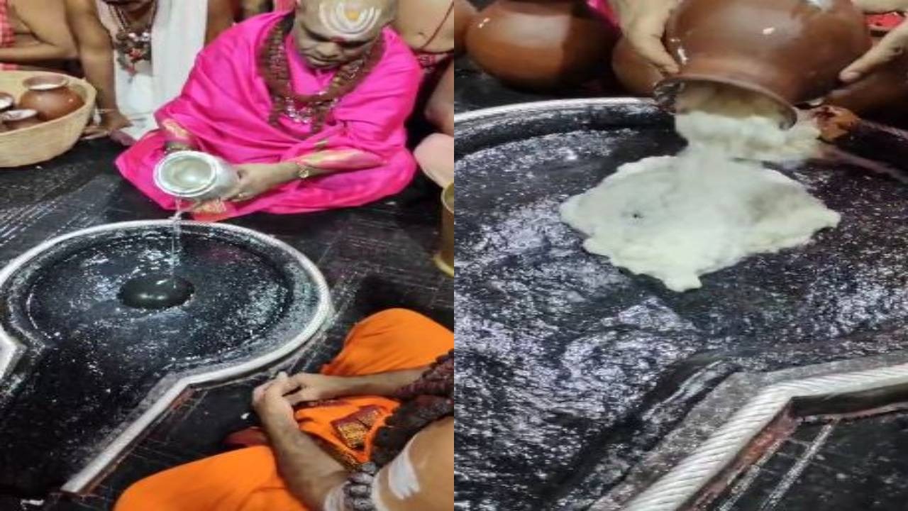 बाबा बैद्यनाथ को जन्माष्टमी पर कराया गया दही से स्नान, जानिए क्या है कारण