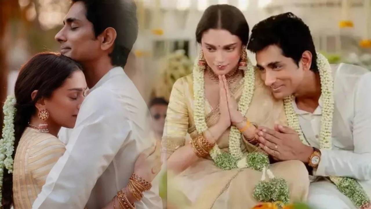 एक्ट्रेस अदिति और सिद्धार्थ ने सीक्रेट तरीके से की शादी, ट्रेडिशनल साउथ लुक में नजर आयें कपल, Instagram पर शेयर की तस्वीरें