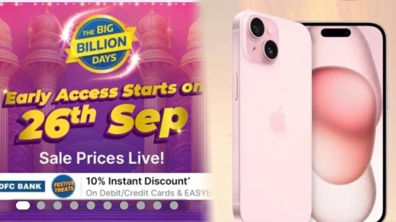 Flipkart के ‘Big Billion Days Sale’ में इतने में मिलेंगे iphone 15 के सभी मॉडल्स, जल्द कर लें Price चेक, VIP मेंबर्स एक दिन पहले ही उठा सकेंगे फायदा