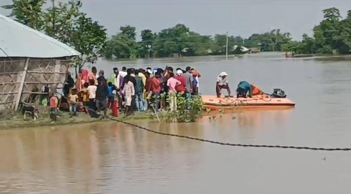 Bihar News:उफान पर कोसी आफत में जान! मधुबनी में कोसी नदीं ने मचाया कोहराम, ऊंचे स्थानों पर लोग ले रहे हैं शरण