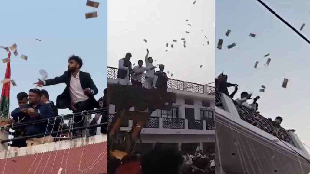Viral Video : अनोखी शादी! JCB और छत पर चढ़कर बारात पर लुटाए 20 लाख रुपये! लोग बोले- इनकम टैक्स करे जांच, चुनाव के समय कहां से आए इतने पैसे 