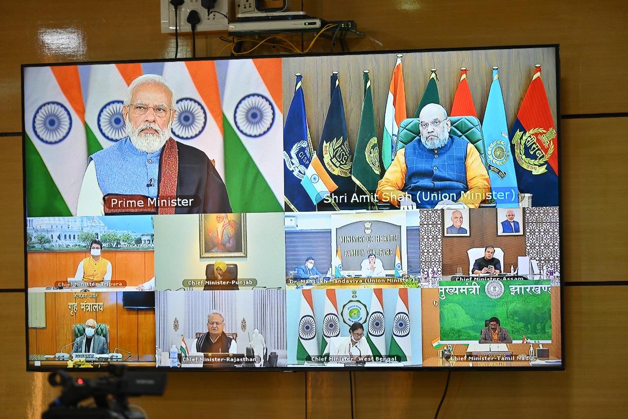 प्रधानमंत्री ने देश में कोरोना के बढ़ते मामलों को लेकर वीडियो कॉन्फ्रेंसिंग के माध्यम से विभिन्न राज्यों के मुख्यमंत्री के साथ की समीक्षा बैठक, मुख्यमंत्री हेमंत सोरेन भी हुए शामिल,