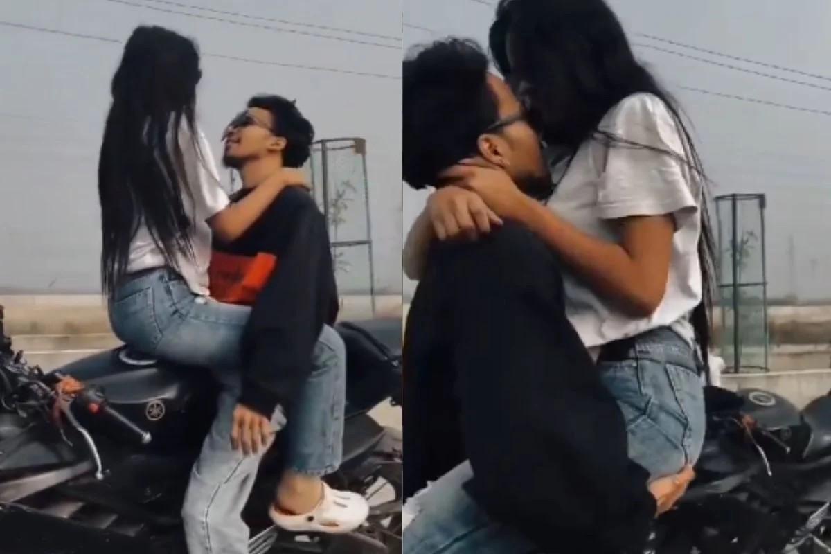 VIRAL VIDEO: रोमांस का चढ़ा ऐसा खुमार कि चलती बाइक पर कपल ने की अश्लीलता की हदें पार, जब वीडियो हुआ वायरल तो.......