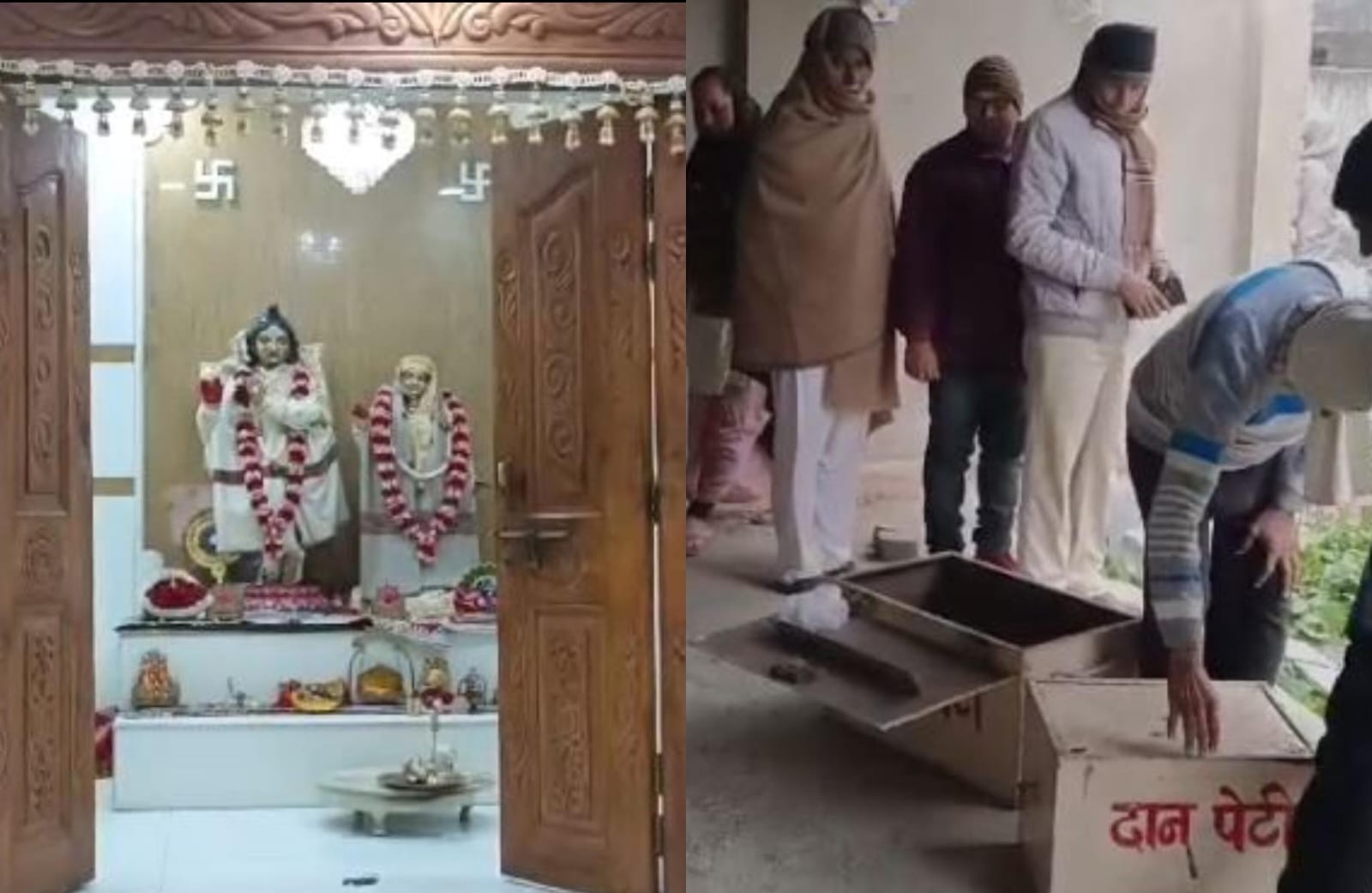 चोरों ने पगला बाबा राधा कृष्ण मंदिर में किया हाथ साफ, लाखों का चांदी का समान और दानपेटी से दान लेकर हुए फरार, मामला दर्ज