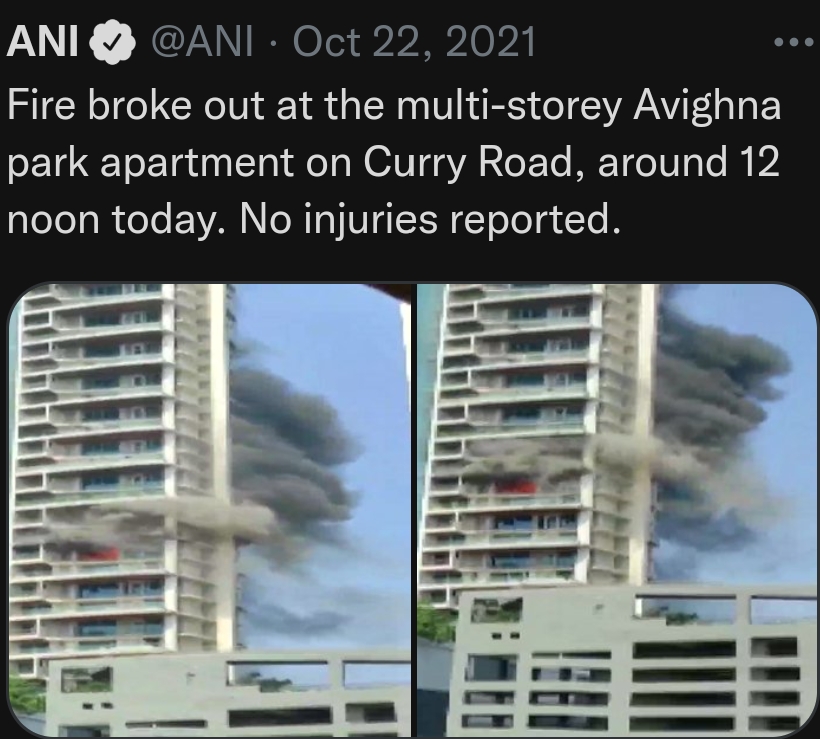 मुंबई में 20 मंजिला बिल्डिंग में भयानक आग, 15 झुलसे, 7 की मौत