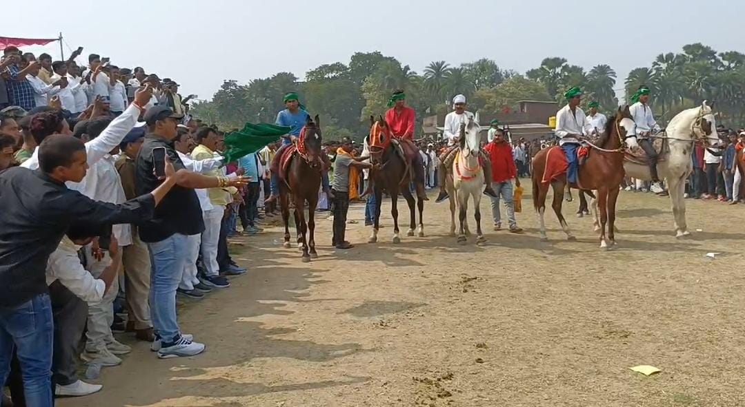 साहिबगंज में घोड़ा रेस एवं कुश्ती प्रतियोगिता का आयोजन,देखने  के लिए उमड़ा जनसैलाब