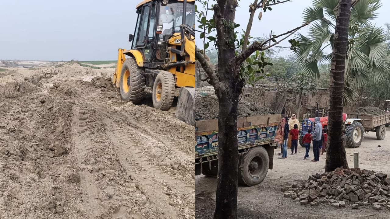 राजमहल के पहाड़ियों को नास्तानबूत करने के बाद खनन माफियाओं के निशाने पर गंगा नदी, अवैध रूप से मिट्टी लेकर जा रहे ट्रैक्टर व बाईक की चपेट में आने से एक की मौत