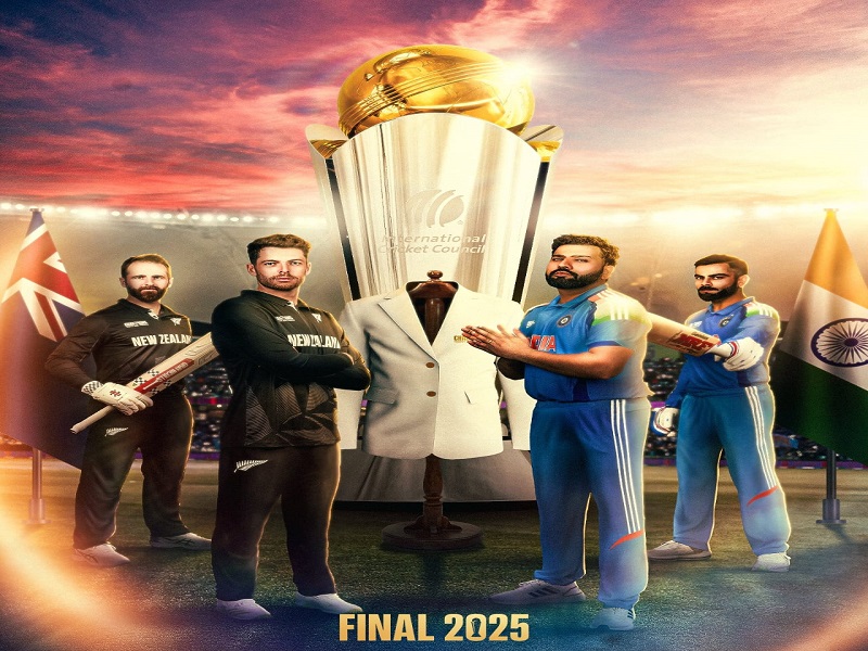 चैंपियंस ट्रॉफी 2025 आज, भारत के शेरों से न्यूजीलैंड का होगा मुकाबला, भारत का पलड़ा भारी