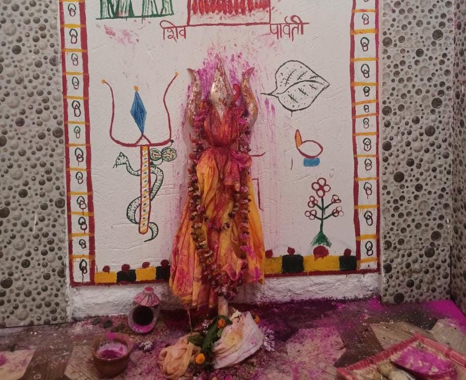 दुमका: पार्वती संग कोहबर से बाहर निकले फौजदारी बाबा, फाल्गुन पूर्णिमा पर पूजा अर्चना के लिए उमड़ी श्रद्धालुओं की भीड़