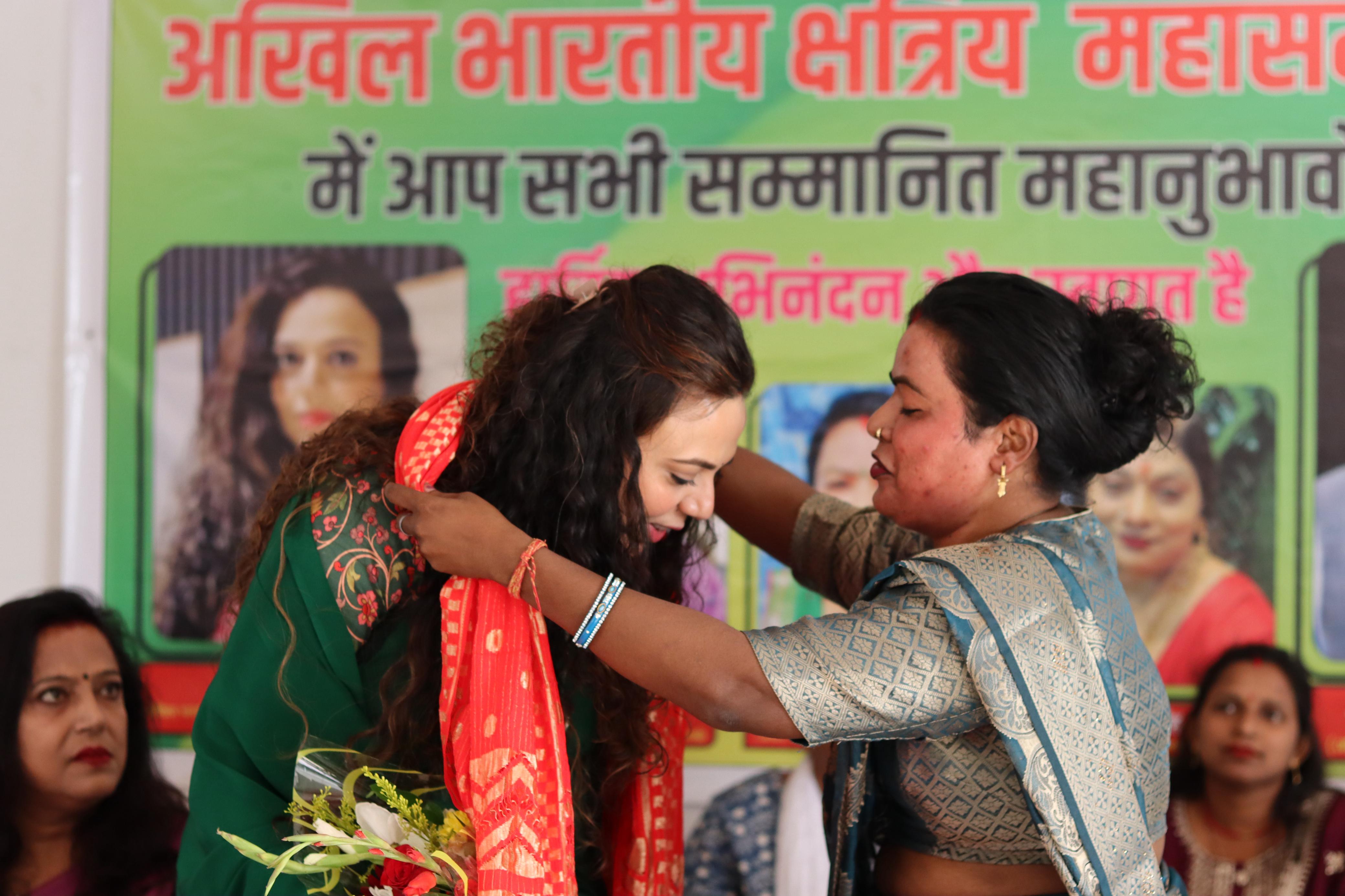 हरमू में अखिल भारतीय क्षत्रिय महासभा की महिला कार्यकारी अध्यक्ष का हुआ भव्य स्वागत