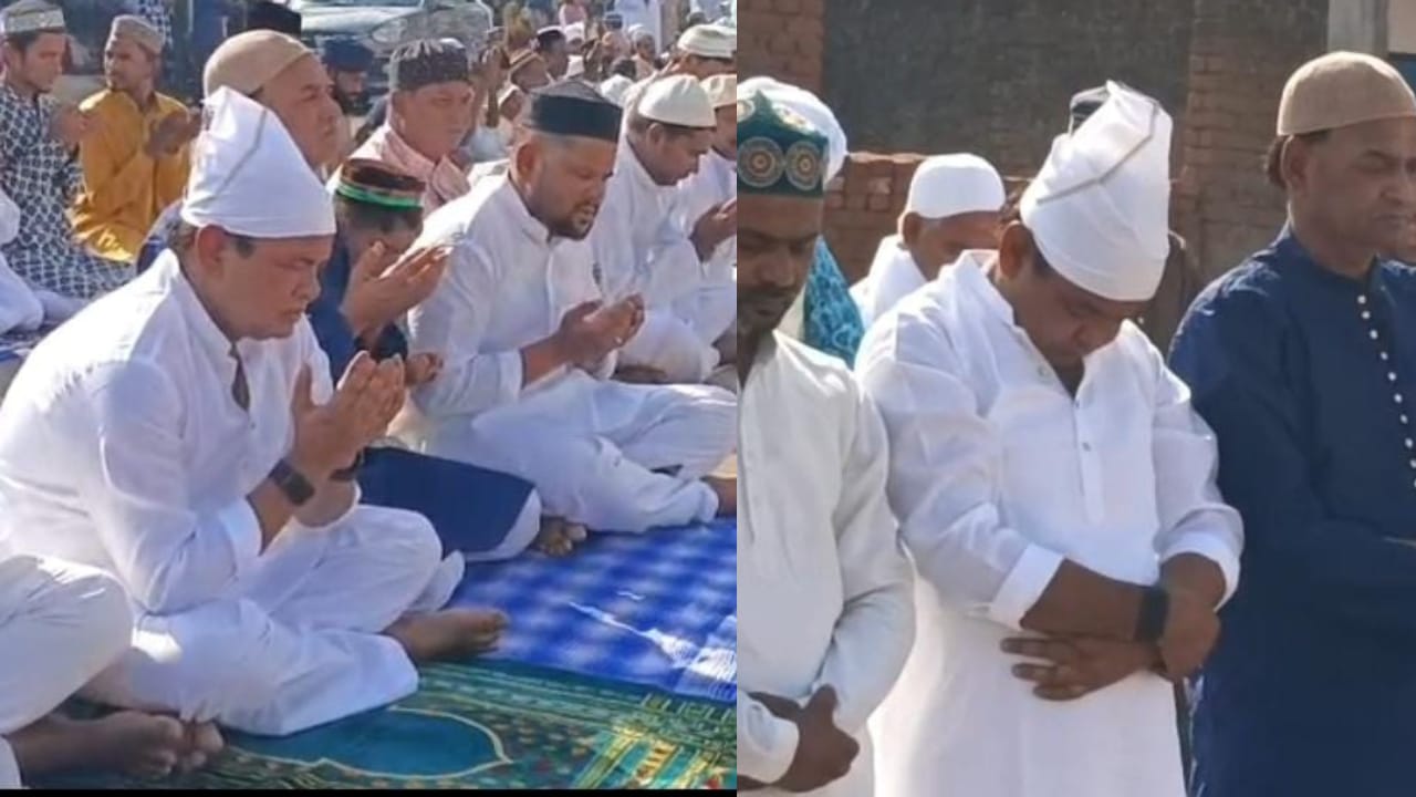 देवघर के तमाम ईदगाहों में अदा की गई ईद की नमाज, मंत्री इरफान अंसारी ने मधुपुर के मदीना ईदगाह में पढ़ी नमाज, मांगी ये दुआ 