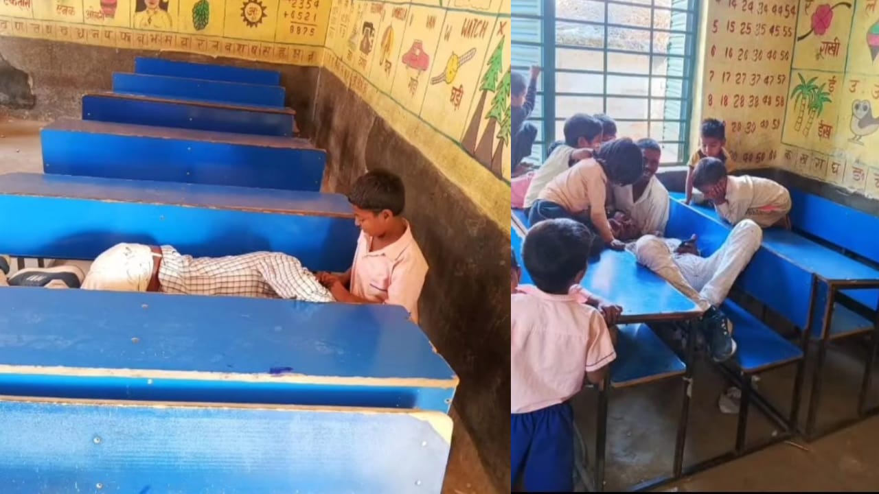 ये कैसा स्कूल? छुट्टी के बाद बच्चे से हाथ- पैर दबवा रहे थे टीचर, वीडियो वायरल होने के बाद गढ़वा डीसी ने लिया ये एक्शन