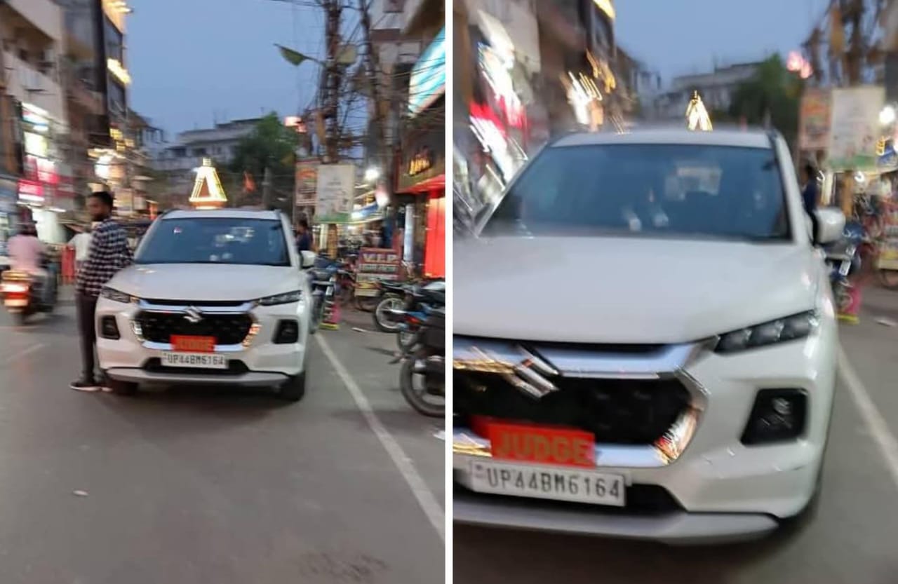 बीच सड़क खड़ी थी जज साहब की गाड़ी, व्यवसायी ने फोटों खींचकर सोशल मीडिया पर लिखी ऐसी बात की पुलिस को काटना पड़ा चालान