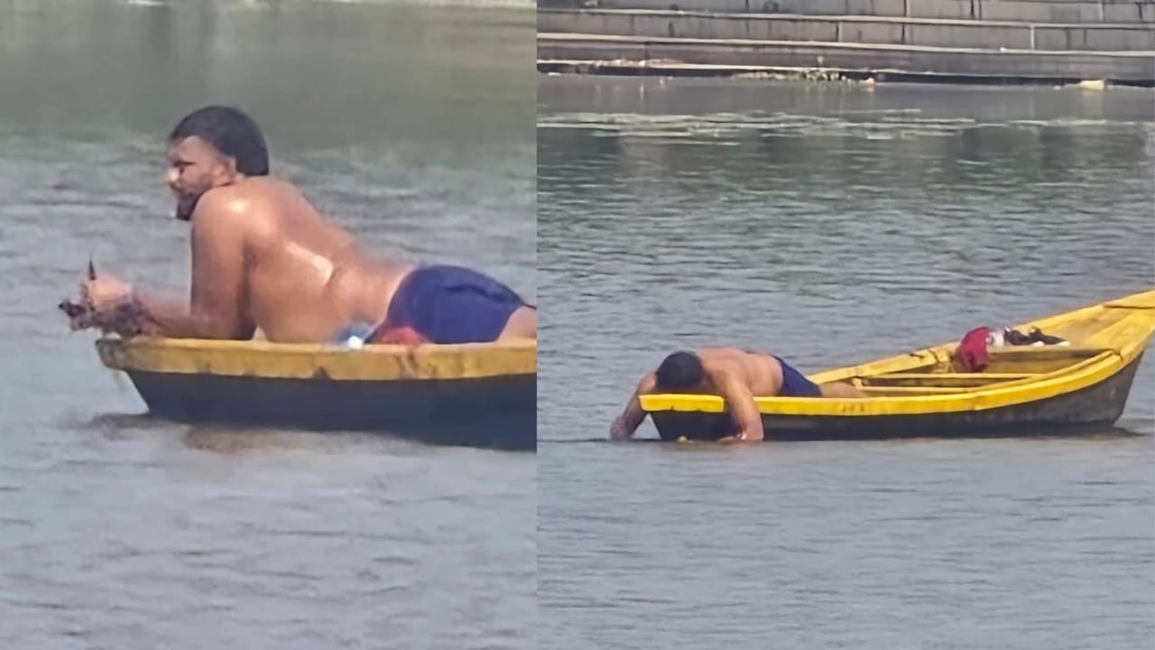 कोई मेरी बीबी को बुला दो, नहीं तो मैं जान दे दूंगा...इतना कहते ही पलटी नाव और युवक हो गया लापता, देखिए VIDEO 