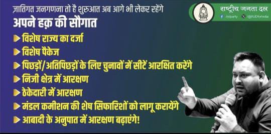 Bihar Politisc:जातीय जनगणना पर गरमाई बिहार की सियासत, श्रेय लेने की होड़ में लगे तेजस्वी यादव, कहा-ये तो शुरुआत, पिक्चर अभी बाकी है