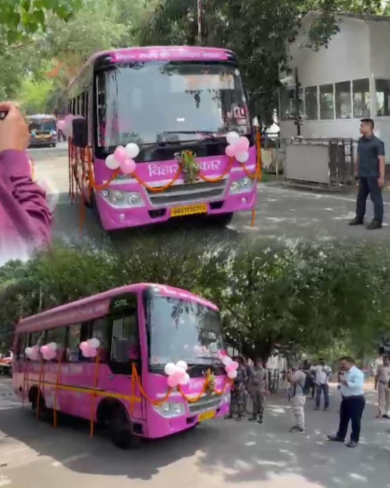 बिहार में महिलाओं की सुरक्षा और सुविधा के लिए पिंक बसों की शुरुआत, CM नीतीश कुमार ने दिखाई हरी झंडी