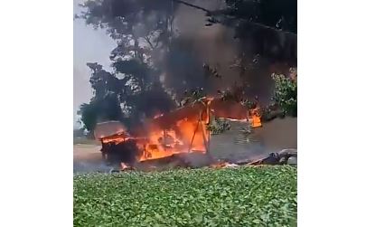 खाना बनाते समय आग लगने से 3 बच्चियों की जिंदा जलकर मौत, पूर्व मंत्री ने परिजनों को सौंपा 12 लाख का चेक