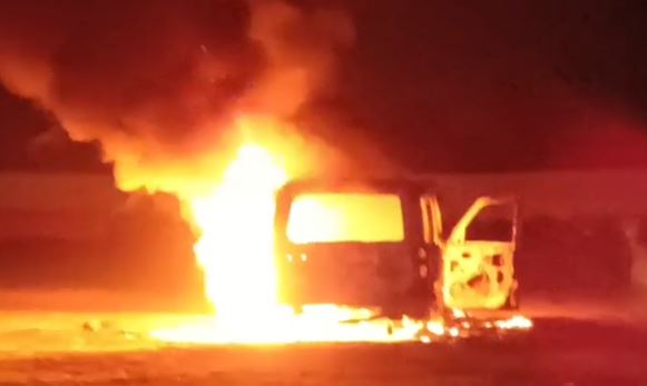 बेकाबू स्कॉर्पियो ने चार लोगों को रौंदा, एक की मौत, आक्रोशितों ने थाने पर किया हमला, गाड़ी भी फूंक दी