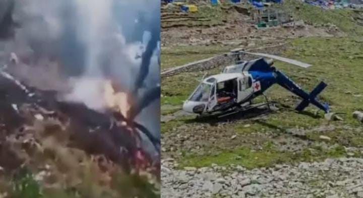 BREAKING:अहमदाबाद विमान दुर्घटना  के बाद उत्तराखंड में हेलीकॉप्टर क्रैश,सात लोगों की दर्दनाक मौत