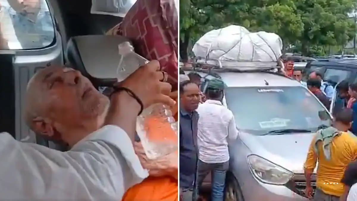 ये कैसा परिवार! बुजुर्ग पिता का हाथ-पैर बांध कार में किया बंद, खुद घूमने निकल गए ताजमहल, हालत बिगड़ता देख लोगों ने किया ये काम, देखिए वीडियो