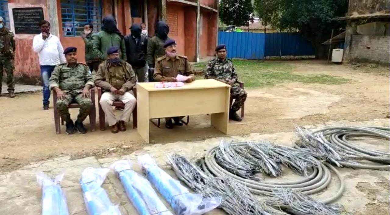 हाईटेंशन तार चोरी मामले में पुलिस ने तीन को भेजा जेल