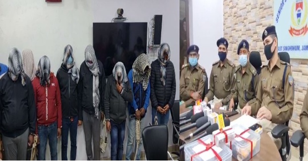 जमीन विवाद में गैंगवार की घटना का पुलिस ने किया उद्भेदन ,आठ अपराधियों को किया गिरफ्तार