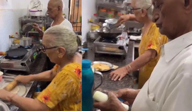 हाय इतना सुकून...किचन में बुजुर्ग पत्नी की मदद करते नजर आए दादाजी, तो खुशी से भर आया लोगों का दिल, आप भी देखिए-VIRAL VIDEO