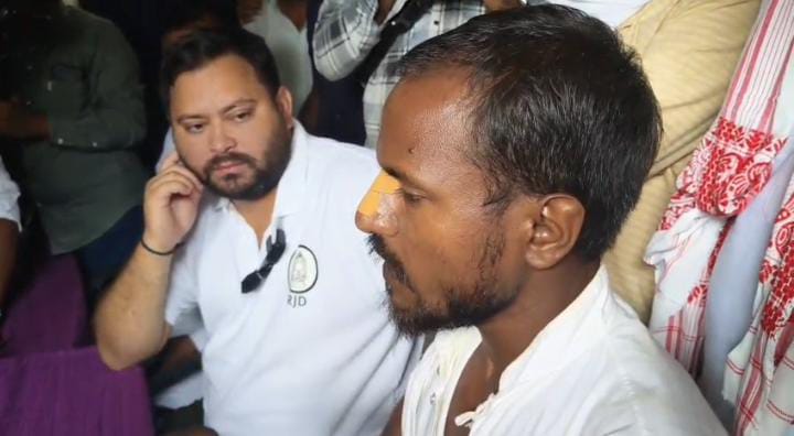 ग़ालीबाज मंत्री है जीवेश मिश्रा....यूट्यूबर संग मारपीट पर भड़के तेजस्वी यादव, FIR कराने पहुंचे थाने