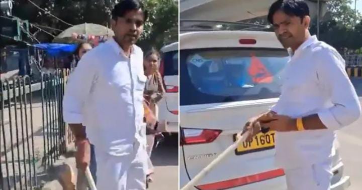 पहले महिलाओं को दी गंदी गलियां फिर रॉड लेकर सड़क पर दौडाया, सामने आया कैब ड्राइवर के अभद्र व्यवहार का VIDEO